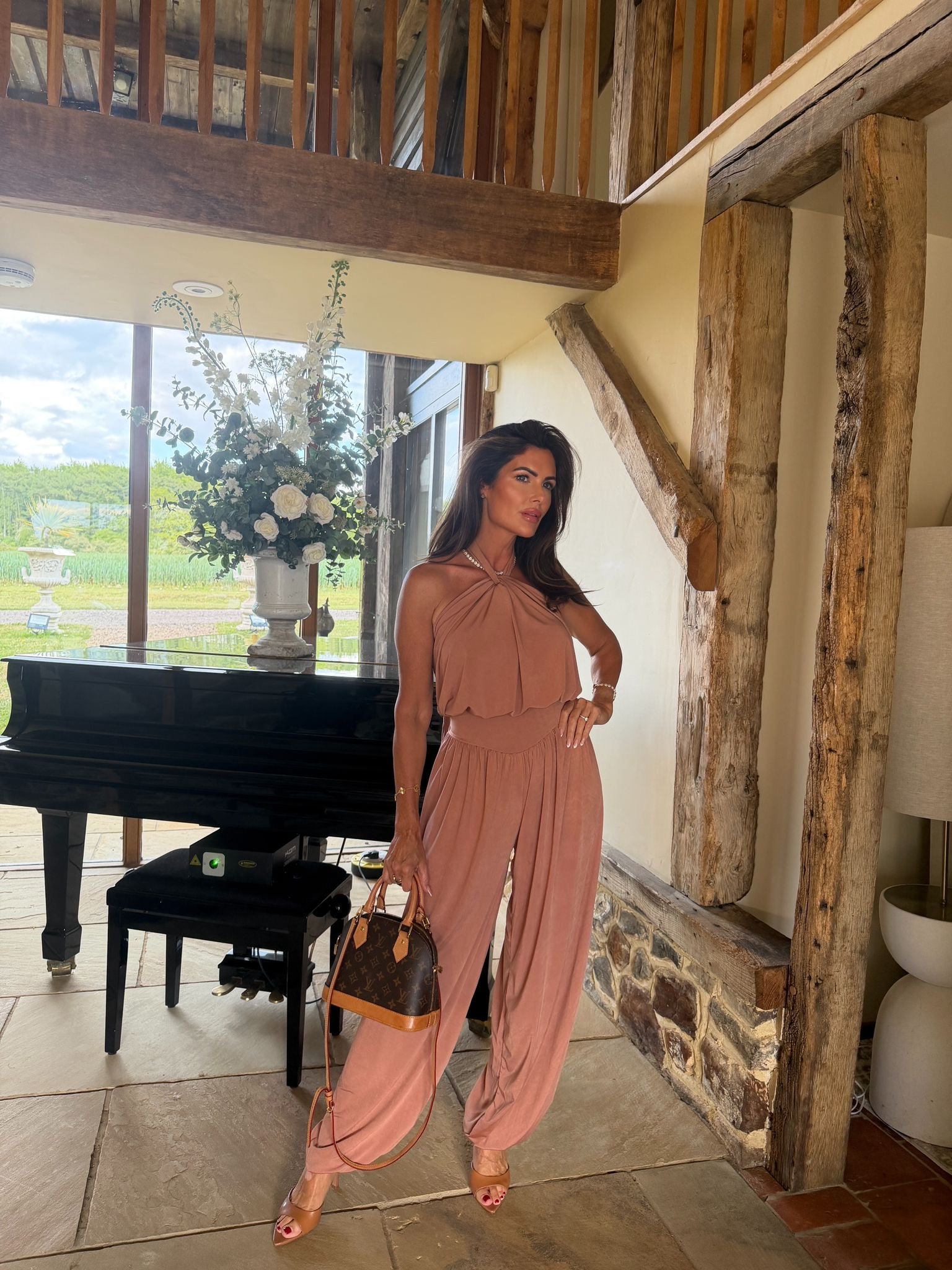 Halter neck jumpsuit