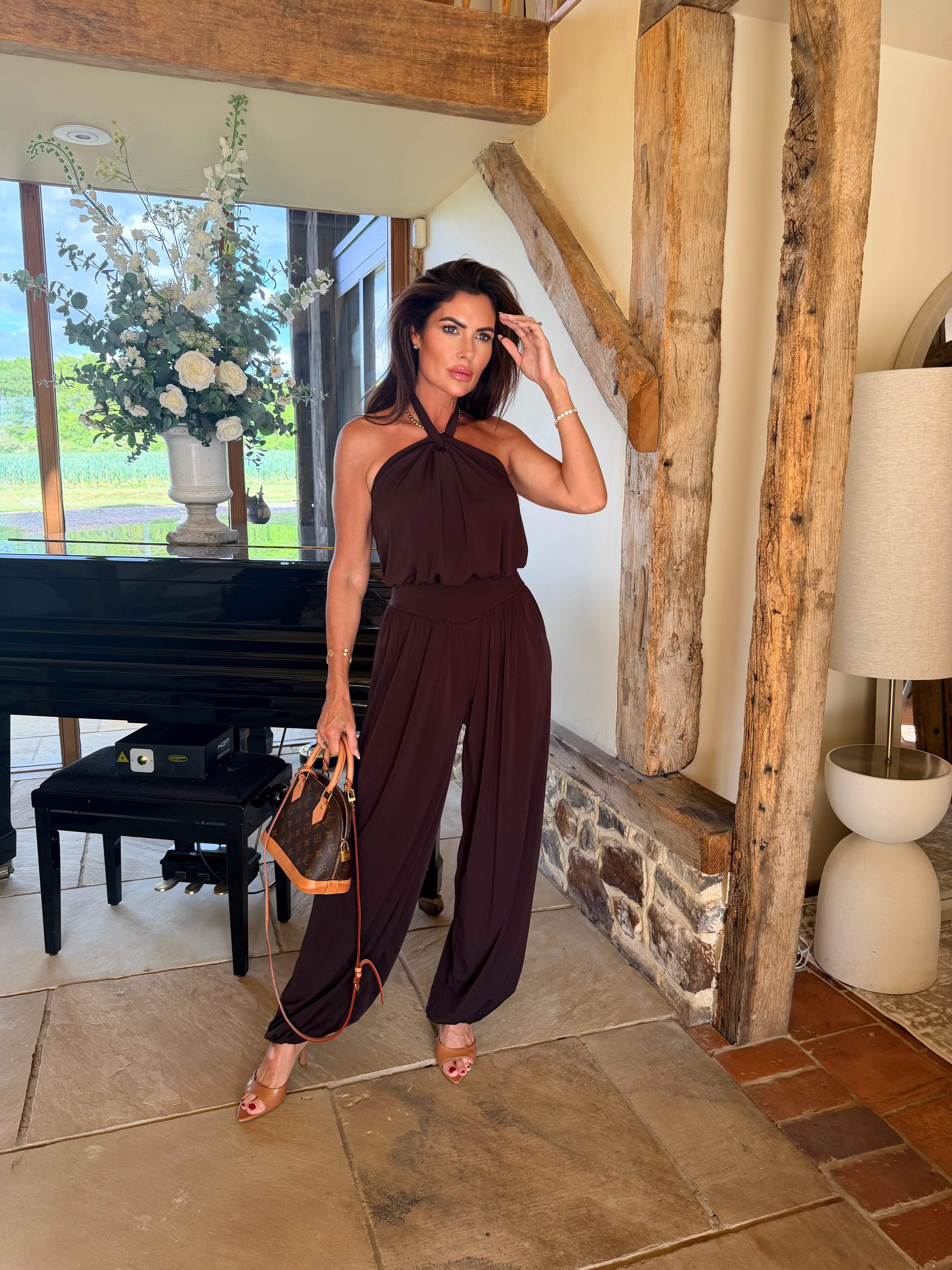 Halter neck jumpsuit