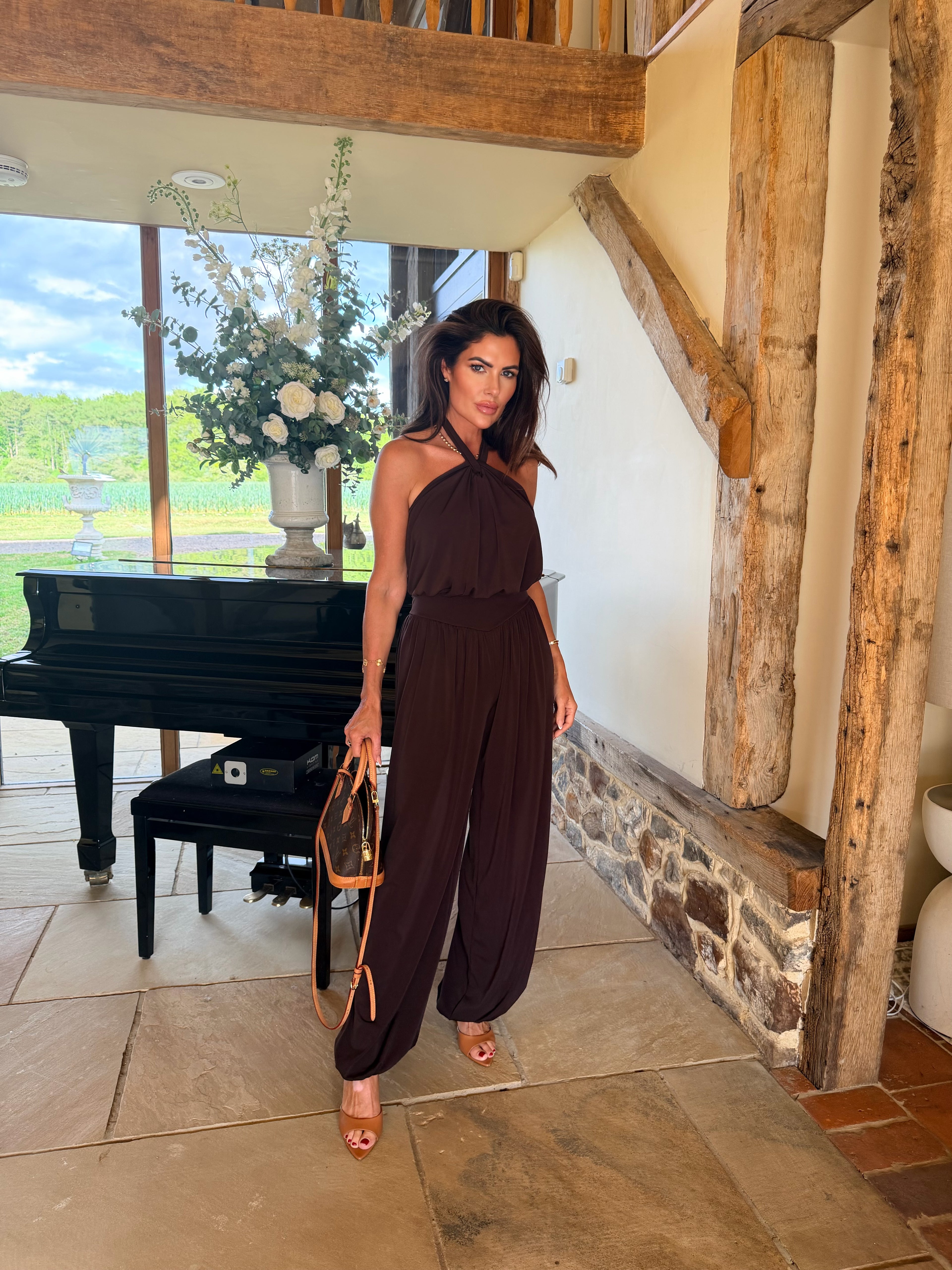 Halter neck jumpsuit