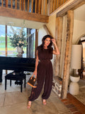 Shoulder Padded Jumpsuit